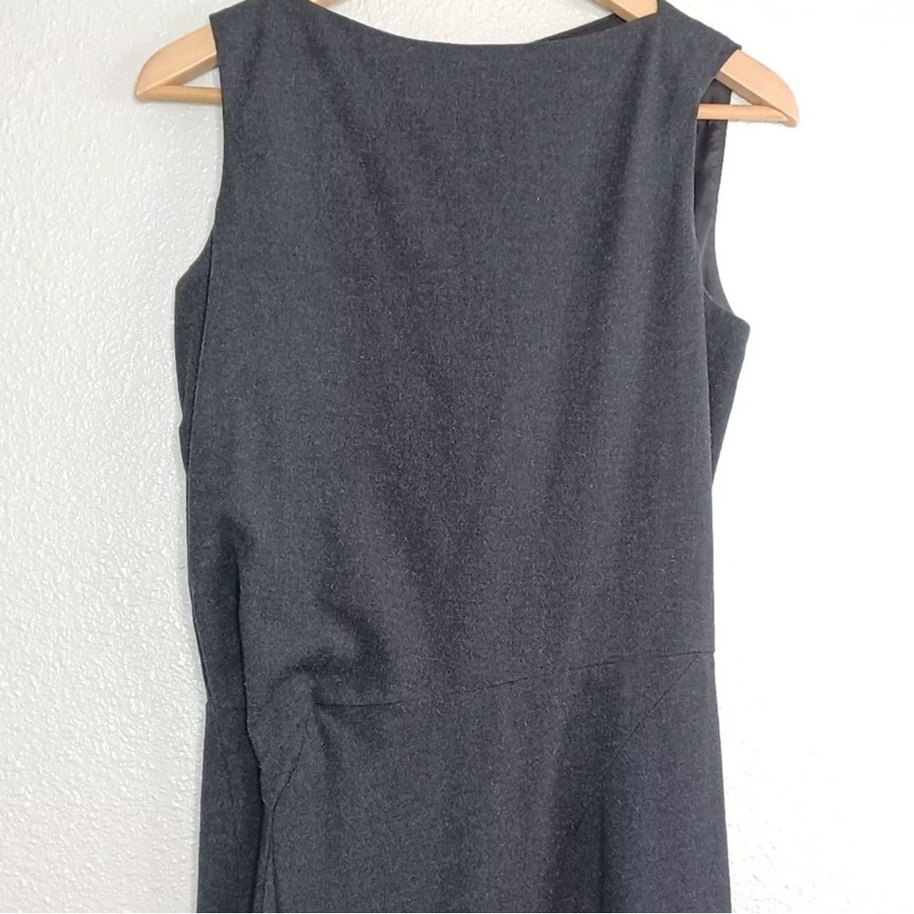 Jil Sander Fleece Wool Blend Sleeveless Minimalist Maxi Dress size 36